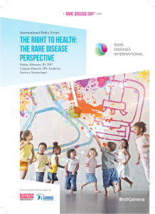 Rare Diseases International Policy Event 10 February 2017, Geneva, Switzerland,