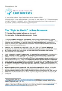 The “Right to Health” in Rare Diseases